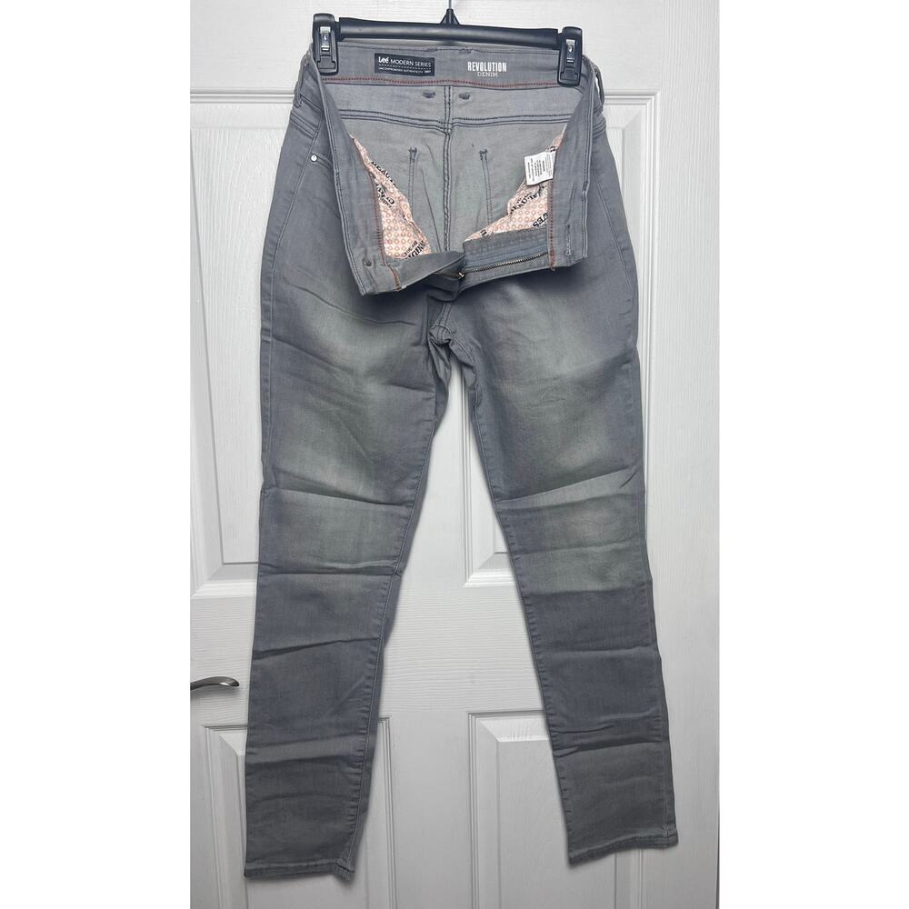 Lee Modern Series Revolution Denim Women Pants Gray Straight Leg Jeans Size 10 M - Picture 6 of 9